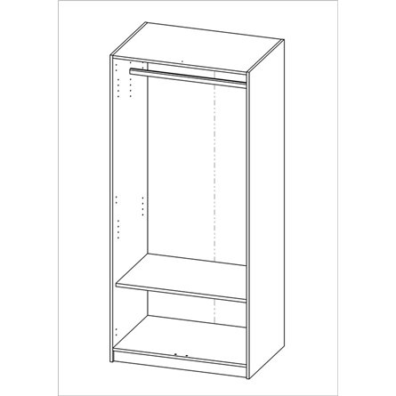 Шкаф ОРИОН двухдверный, цвет белый