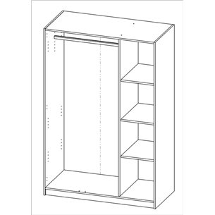 Шкаф ОРИОН трехдверный, цвет Дуб Венге