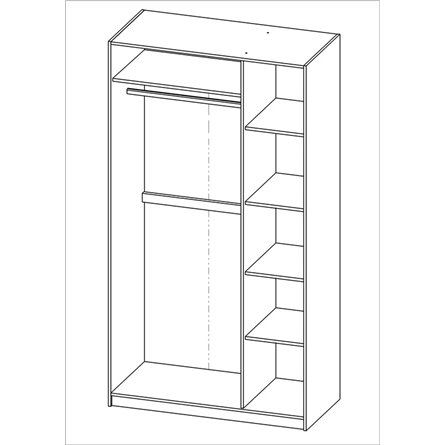 Шкаф ПЕГАС трехдверный, цвет белый