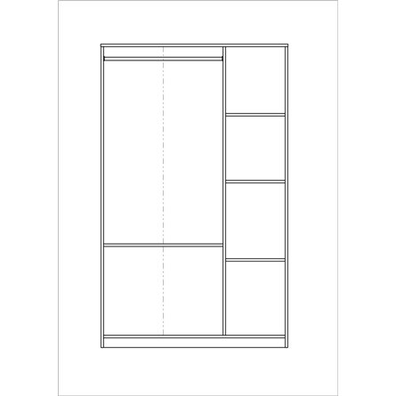 Шкаф СИРИУС трехдверный с двумя выдвижными ящиками, цвет Дуб Сонома