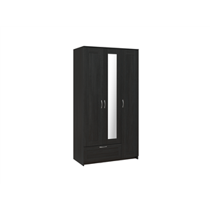 BRIMNES / СИРИУС шкаф трёхдверный с одним выдвижным ящиком и зеркалом