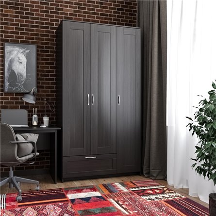 Шкаф СИРИУС трехдверный с одним выдвижным ящиком, цвет Дуб Венге