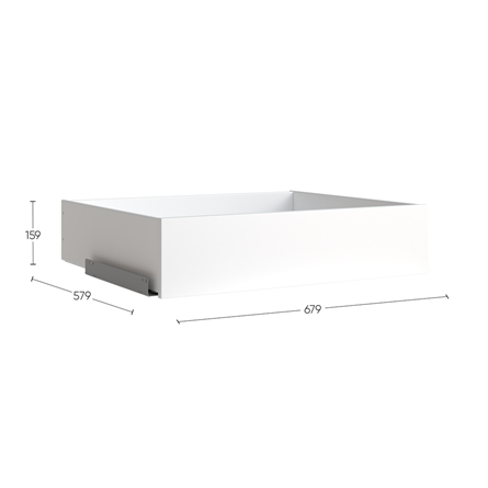 Ящик МАКС выдвижной в двухдверный шкаф, цвет белый