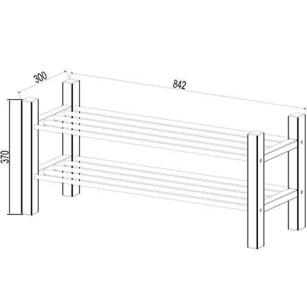 Скамья 85х37 Кантри для обуви белая