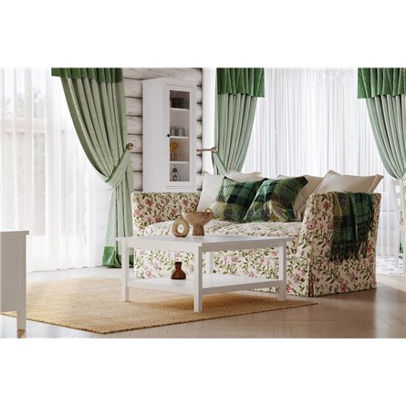 Стол журнальный Кантри, массив сосны, цвет белый