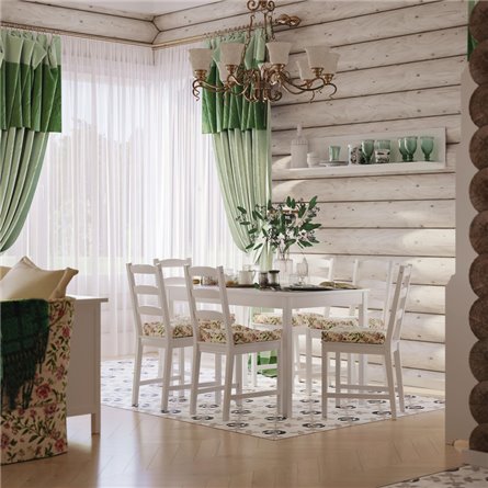 Стул Вествик, массив сосны, цвет белый