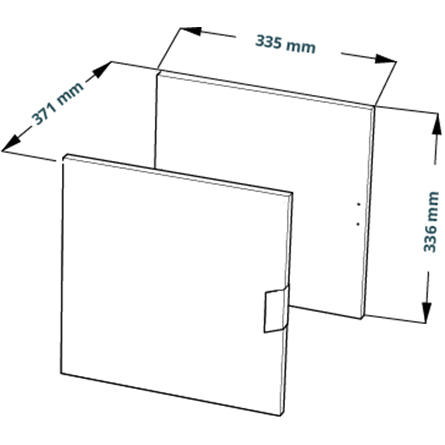 Дверца Фора 4.3 с задней стенкой в комплекте для открытого стеллажа, цвет дуб беленый