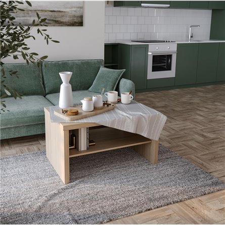 Журнальный стол Энкель 82С, тамбурат, цвет дуб беленый