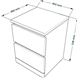 Комод Варма 2 с двумя выдвижными ящиками, цвет ясень черный Комод Варма 2 с двумя выдвижными ящиками, цвет ясень черный