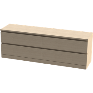 Комод Варма МАЛЬМ 4Д низкий с четырьмя выдвижными ящиками