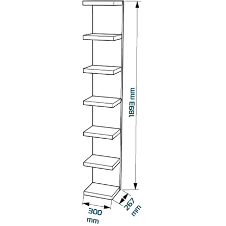 Полка настенная Фора 190Е, цвет дуб беленый