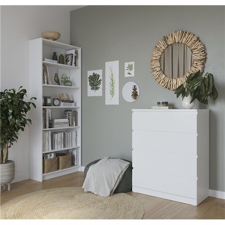 Стеллаж Варма 80, высокий с шестью полками, цвет белый