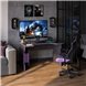 Стол компьютерный ВАРДИГ K1 120x82, антрацит/фиолетовый
