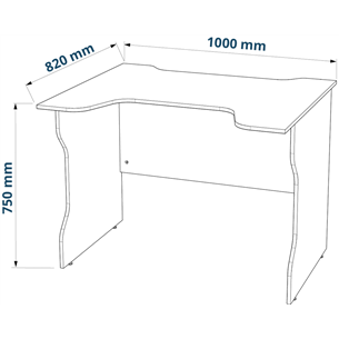 Стол компьютерный ВАРДИГ K2 100x82, белый/лайм