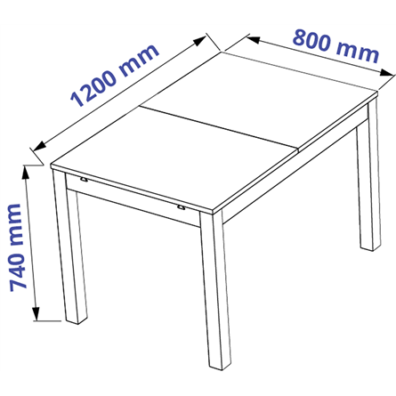 Стол обеденный раскладной ВАРДИГ М 120(180)x80 шпон, ясень белый