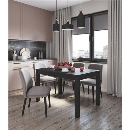 Стол обеденный раскладной ВАРДИГ М 120(180)x80 шпон, ясень черный