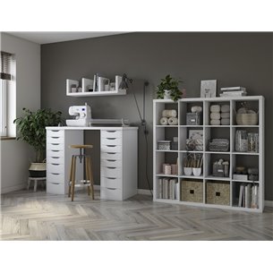 Стол письменный Ингар белый, 140x75, с двумя высокими тумбами