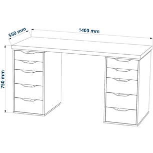 с двумя тумбами