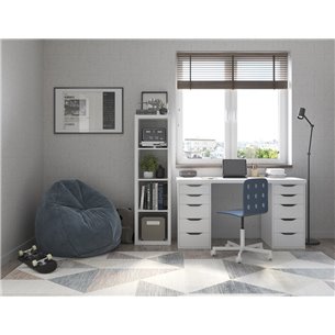 Стол письменный Ингар белый, 140x75, с двумя тумбами