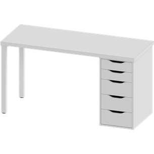 Стол письменный Ингар белый