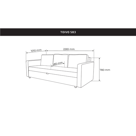 Диван-кровать Вало сине-зелёный, ткань рогожка