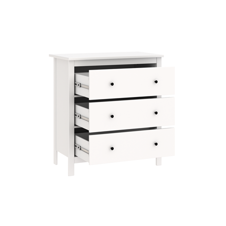 2.08.02.020.1 САГА комод 3 ящика белый