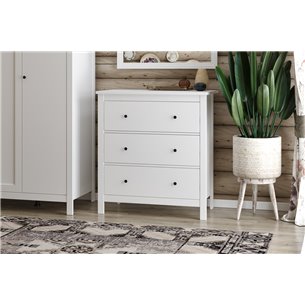2.08.02.020.1 САГА комод 3 ящика белый