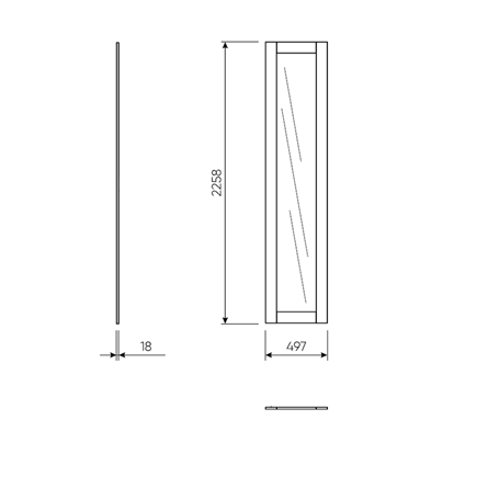 2.06.14.370.1 МАКС дверь 50 (с зеркалом) белая