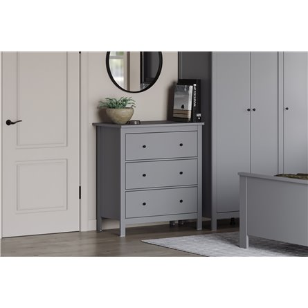2.08.02.020.4 САГА комод 3 ящика серый