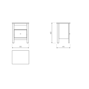 САГА тумба темно-бирюзовая