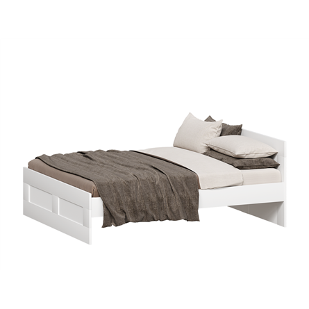 Кровать СИРИУС двухспальная с ортопедическим основанием 160х200, цвет белый