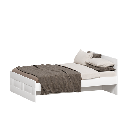 Кровать СИРИУС двухспальная с ортопедическим основанием 140х200, цвет белый