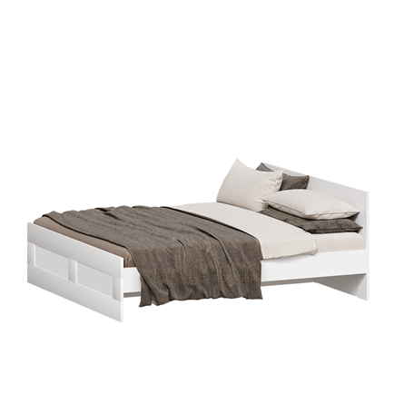 Кровать СИРИУС двухспальная с ортопедическим основанием 180х200, цвет белый