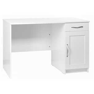 Стол КАСТОР письменный с одной тумбой и одним ящиком, цвет белый