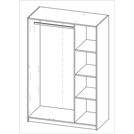 Шкаф ОРИОН трехдверный, цвет белый