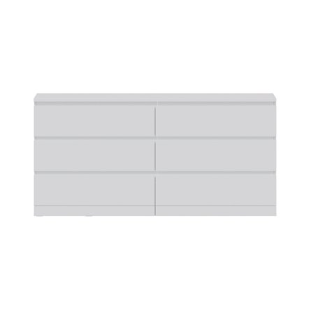 Комод Варма 6Д большой с шестью выдвижными ящиками, цвет белый