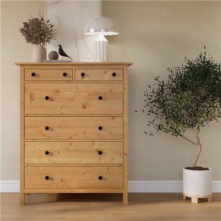 Комод 6 ящиков ХЕМНЭС (КЫМОР) светло-коричневый