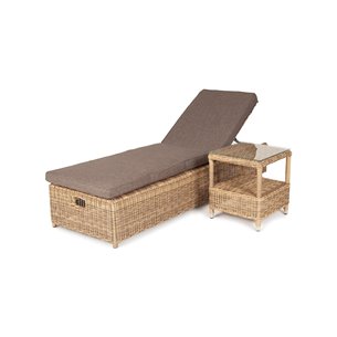 "Рим" комплект шезлонг со столиком, цвет коричневый