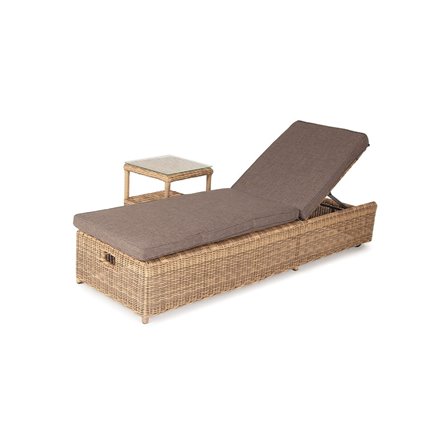 "Рим" комплект шезлонг со столиком, цвет коричневый