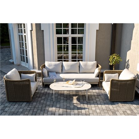 "Аликанте" лаунж-зона из искусственного ротанга, цвет соломенный