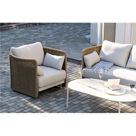 "Аликанте" лаунж-зона из искусственного ротанга, цвет соломенный