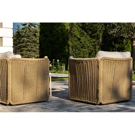 "Аликанте" лаунж-зона из искусственного ротанга, цвет соломенный