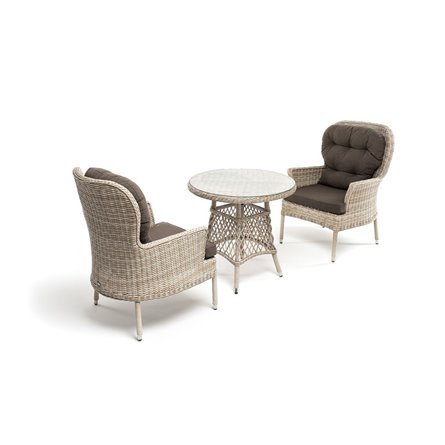 "Алиса" кофейный комплект из искусственного ротанга, цвет бежевый