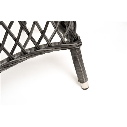 "Алиса" кофейный комплект из искусственного ротанга, цвет графит