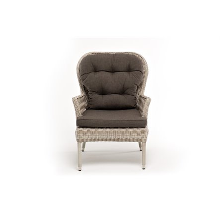 "Алиса" кресло плетеное, цвет бежевый с подушками