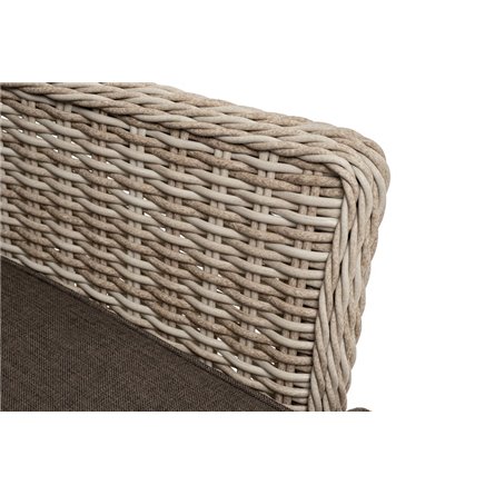 "Алиса" кресло плетеное, цвет бежевый с подушками