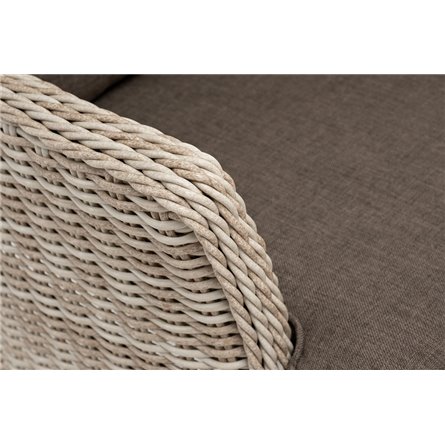 "Алиса" кресло плетеное, цвет бежевый с подушками