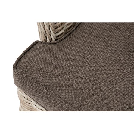 "Алиса" кресло плетеное, цвет бежевый с подушками