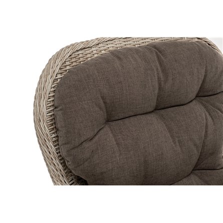 "Алиса" кресло плетеное, цвет бежевый с подушками