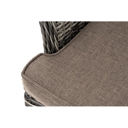 "Алиса" кресло плетеное, цвет графит с подушками